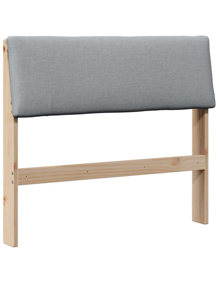 Testiera imbottita Grigio chiaro 100 cm Pino massello