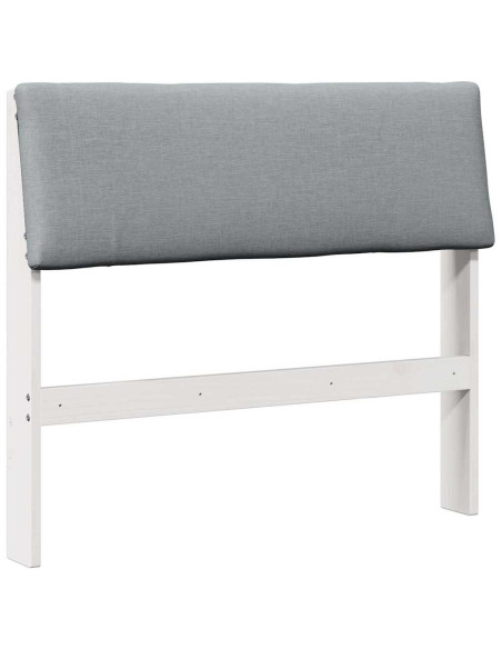 Testiera imbottita Grigio chiaro 100 cm Pino massello