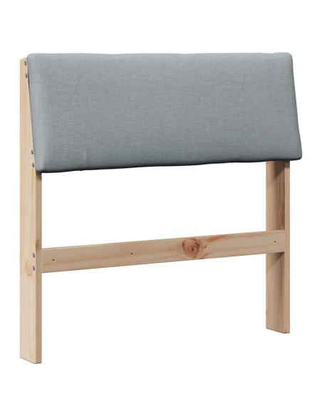 Testiera imbottita Grigio chiaro 75 cm Pino massello