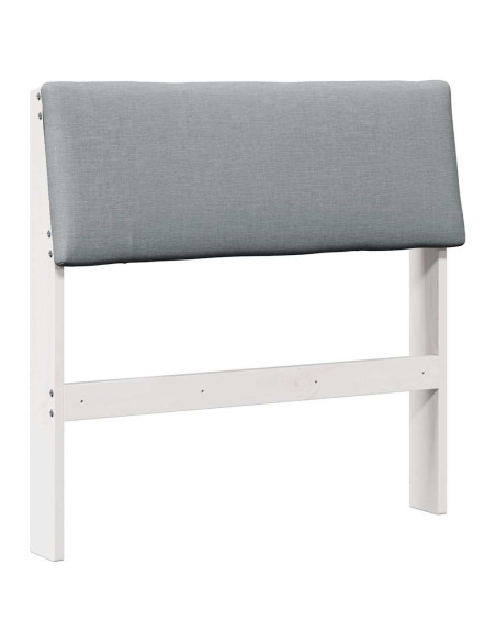 Testiera imbottita Grigio chiaro 75 cm Pino massello