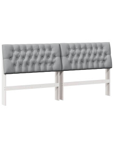 Testiera imbottita Grigio chiaro 200 cm Pino massello