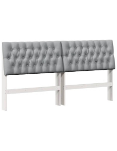 Testiera imbottita Grigio chiaro 180 cm Pino massello