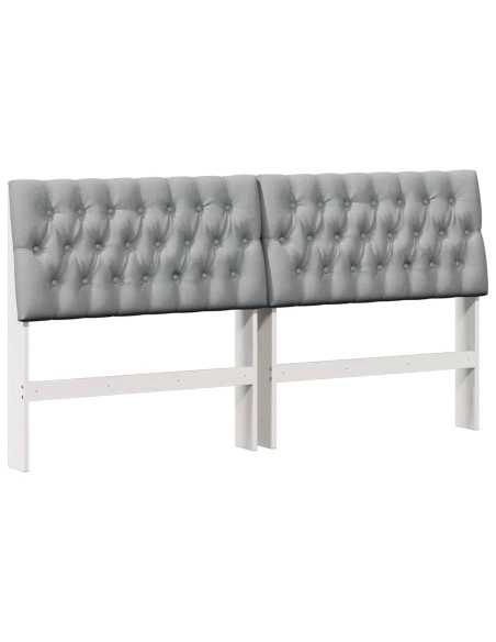 Testiera imbottita Grigio chiaro 180 cm Pino massello