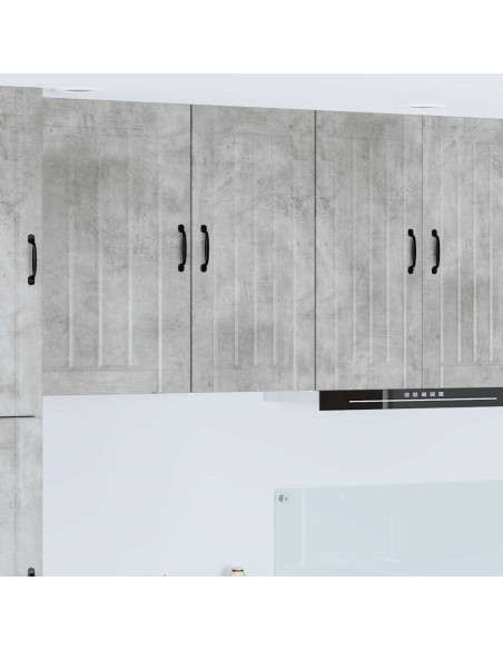 Pensile cucina Grigio cemento 40 x 31 x 80 cm Legno multistrato