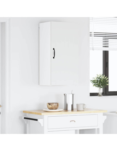 Pensile cucina Bianco Lucido 40 x 31 x 80 cm Legno multistrato