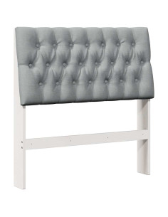 Testiera imbottita Grigio chiaro 90 cm Pino massello