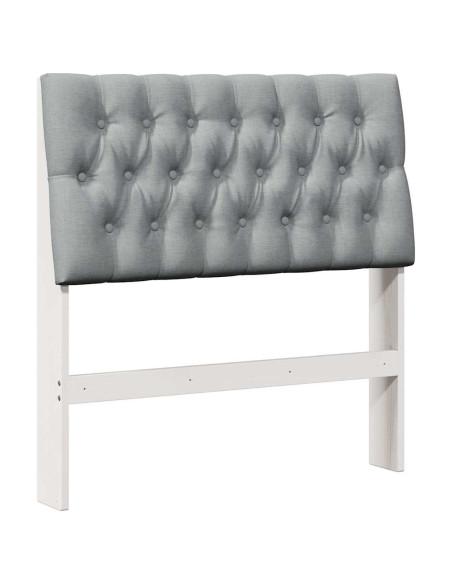 Testiera imbottita Grigio chiaro 90 cm Pino massello