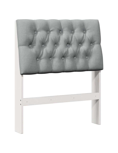 Testiera imbottita Grigio chiaro 80 cm Pino massello