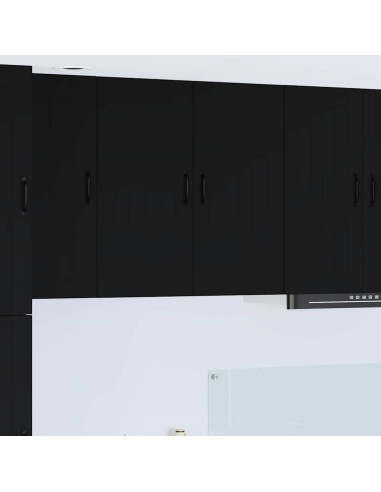 Pensile cucina Nero 80 x 31 x 80 cm Legno multistrato