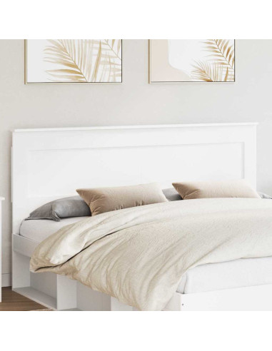 Testiera con testiera Bianco 200 cm Legno multistrato