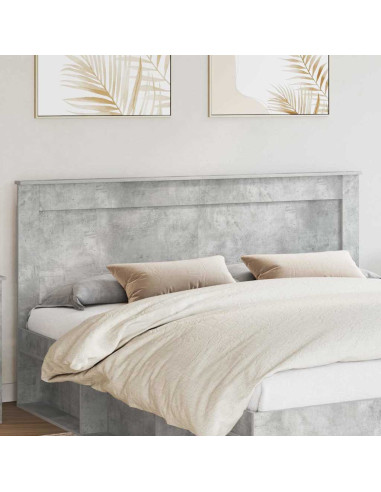 Testiera con testiera Grigio cemento 200 cm Legno multistrato