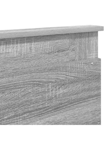 Testiera con testiera Grigio Sonoma 200 cm Legno multistrato