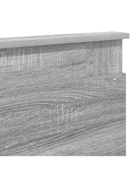 Testiera con testiera Grigio Sonoma 200 cm Legno multistrato