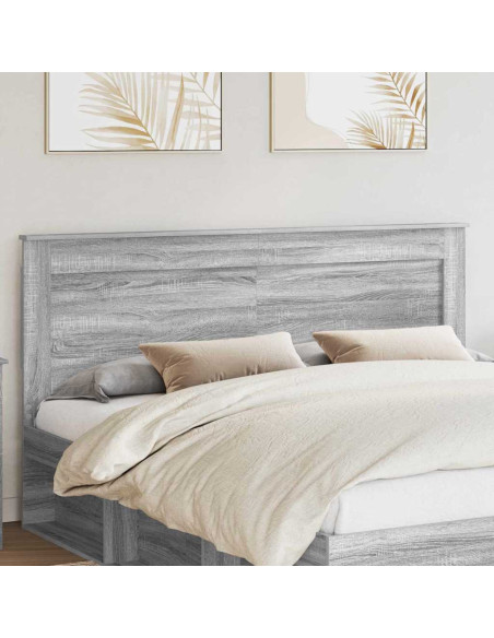 Testiera con testiera Grigio Sonoma 200 cm Legno multistrato