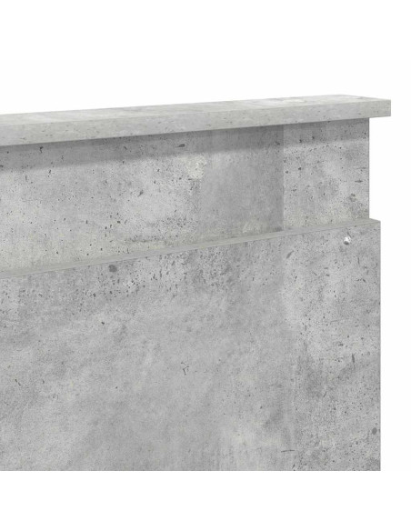 Testiera con testiera Grigio cemento 180 cm Legno multistrato