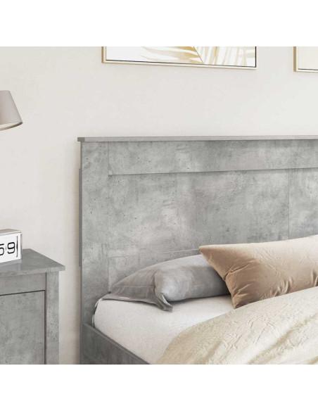 Testiera con testiera Grigio cemento 180 cm Legno multistrato