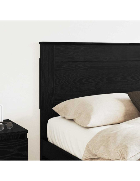 Testiera con testiera Rovere Nero 150 cm Legno multistrato