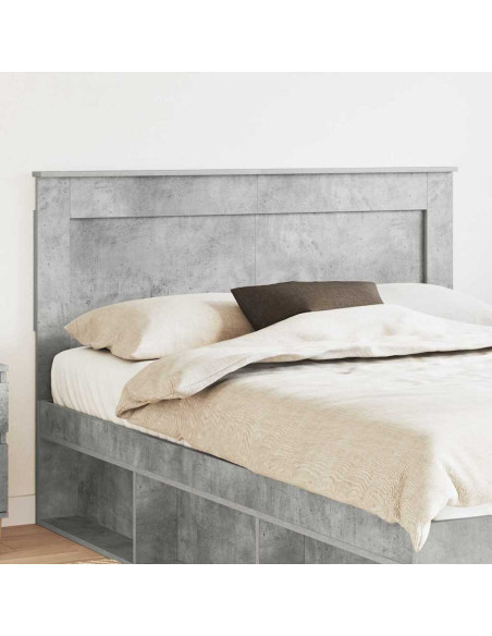 Testiera con testiera Grigio cemento 150 cm Legno multistrato