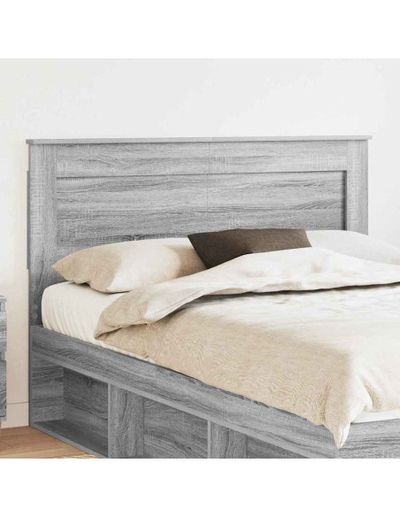 Testiera con testiera Grigio Sonoma 150 cm Legno multistrato