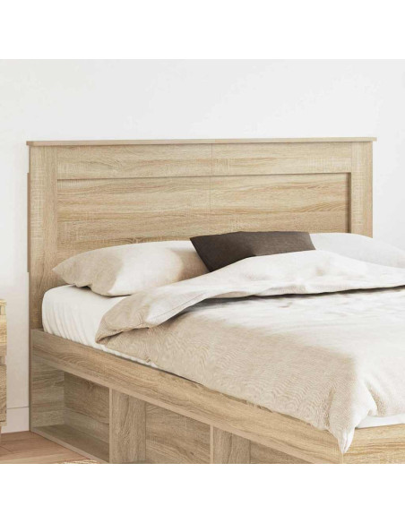 Testiera con testiera Grigio cemento 140 cm Legno multistrato