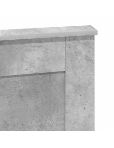 Testiera con testiera Grigio cemento 135 cm Legno multistrato 2