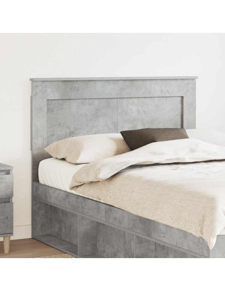 Testiera con testiera Grigio cemento 135 cm Legno multistrato