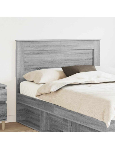 Testiera con testiera Grigio Sonoma 135 cm Legno multistrato