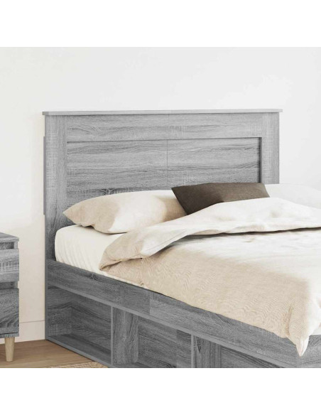 Testiera con testiera Grigio Sonoma 135 cm Legno multistrato