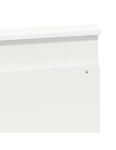 Testiera con testiera Bianco 120 cm Legno multistrato