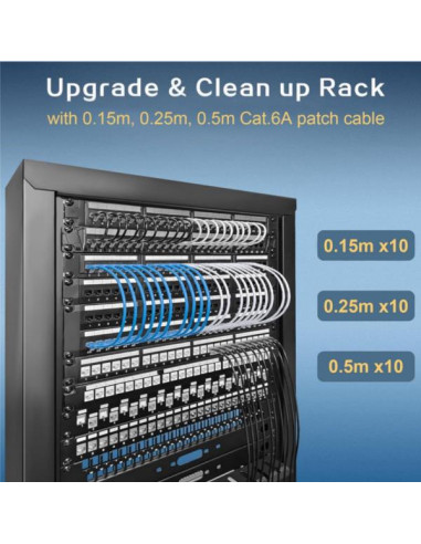 PATCH CABLE CAT.6A U/UTP  1.0M  GR