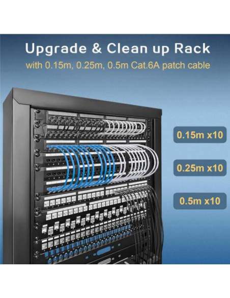 PATCH CABLE CAT.6A U/UTP  1.0M  GR