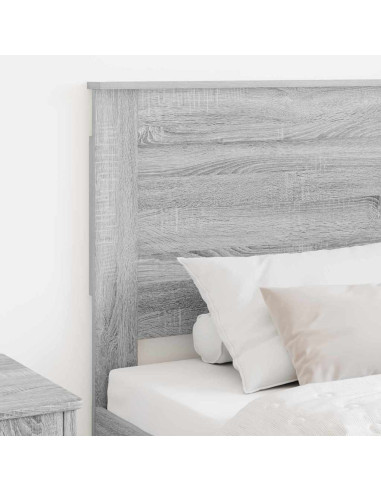 Testiera con testiera Grigio Sonoma 90 cm Legno multistrato