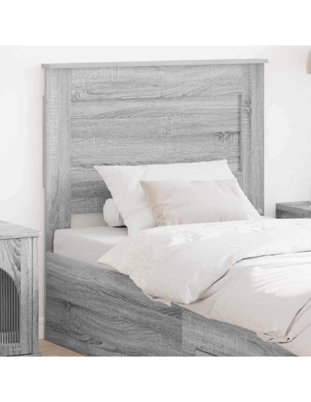 Testiera con testiera Grigio Sonoma 90 cm Legno multistrato