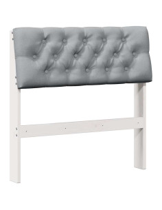 Testiera imbottita Grigio chiaro 80 cm Pino massello