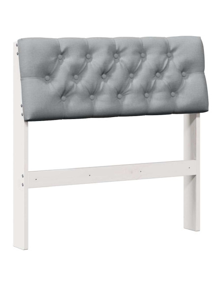 Testiera imbottita Grigio chiaro 80 cm Pino massello