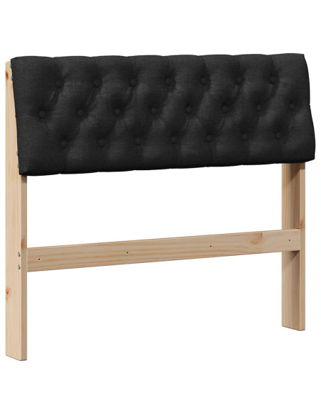 Testiera imbottita Nero 90 cm Pino massello