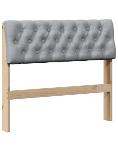 Testiera imbottita Grigio chiaro 90 cm Pino massello