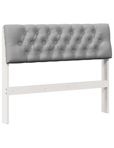 Testiera imbottita Grigio chiaro 100 cm Pino massello