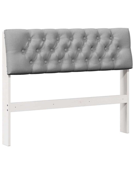 Testiera imbottita Grigio chiaro 100 cm Pino massello