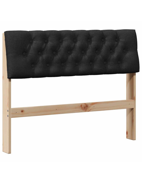 Testiera imbottita Nero 100 cm Pino massello