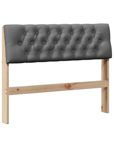 Testiera imbottita Grigio scuro 100 cm Pino massello