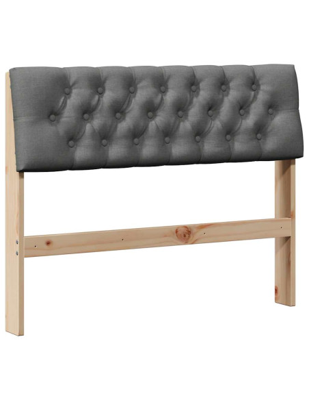 Testiera imbottita Grigio scuro 100 cm Pino massello