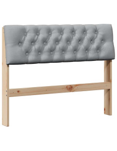 Testiera imbottita Grigio chiaro 100 cm Pino massello