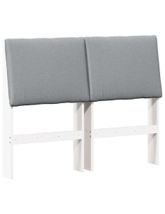 Testiera imbottita Grigio chiaro 135 cm Pino massello