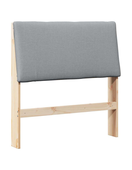 Testiera imbottita Grigio chiaro 100 cm Pino massello