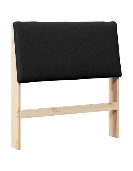 Testiera imbottita Nero 100 cm Pino massello