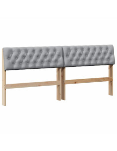 Testiera imbottita Grigio chiaro 180 cm Pino massello