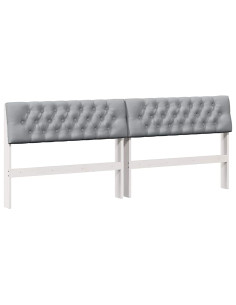 Testiera imbottita Grigio chiaro 200 cm Pino massello