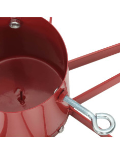 Supporto per Albero di Natale Rosso 49 x 49 x 15,5 cm Acciaio 2