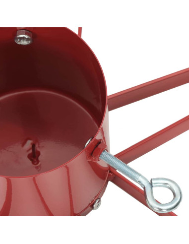 Supporto per Albero di Natale Rosso 49 x 49 x 15,5 cm Acciaio